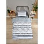 ETE HOMETEX TEK KİŞİLİK LÜX WELSOFT YORGAN SETİ TASEL GRİ 155X215CM 8696474231936